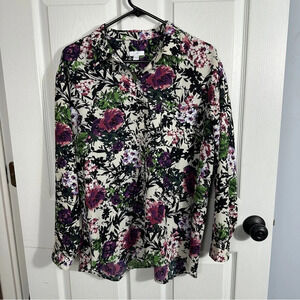 J. Jill floral and greenery top, size med. EUC. Professional and beautiful.